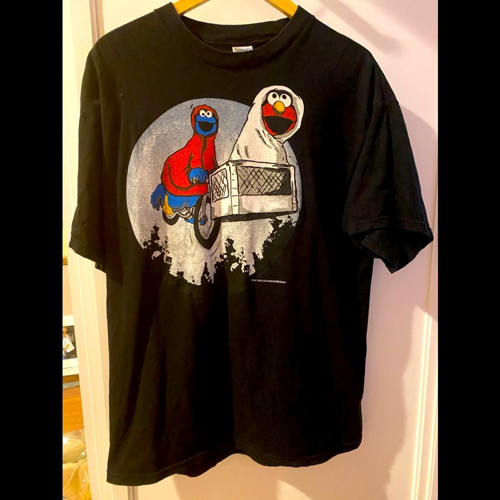 VINTAGE RARE E.T. COOKIE MONSTER & ELMO RARE Tee Shirt XL